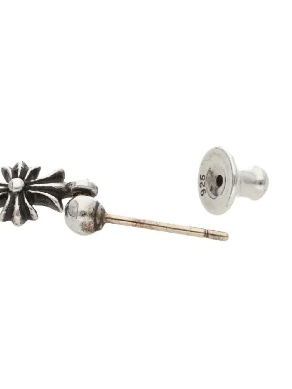Chrome Hearts Tiny CH Pls 5 Ech Plus 5 Drop Silver Earrings